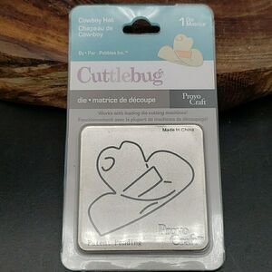 Provo Craft Cuttlebug Cutting Die 1 PC Cowboy Hat Scrapbooking Crafts 37-1517